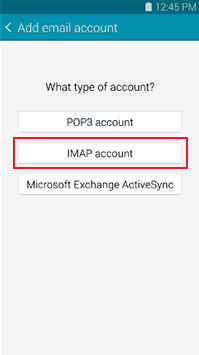 setting up galaxy phones to check your email step 3