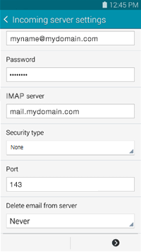 setting up galaxy phones to check your email step 4